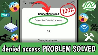 Wifi denied access problem  denied access to network wifi denied access problem kaise solve karain [upl. by Yhtomit2]