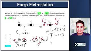 Força Elétrica  Lei de Coulomb  Exercício Resolvido 1 [upl. by Aileahcim23]