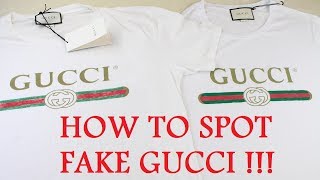 HOW TO SPOT A FAKE GUCCI T SHIRT  Authentic vs Replica Gucci Guide [upl. by Lanti]