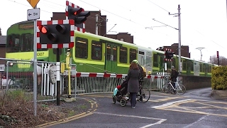 Irish Rail Dart Train 8307  Serpentine Avenue Railway Crossing Dublin [upl. by Inar]