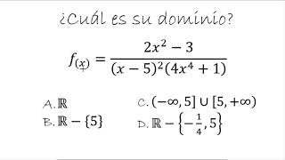 DOMINIO DE UNA FUNCIÓN COCIENTE DE DOS POLINOMIOS [upl. by Oria695]