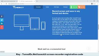 Tuneskit Screen Recorder Registration Code Review  How To Use Tuneskit Screen Recorder [upl. by Sainana]