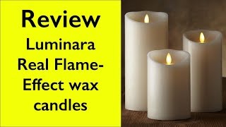 Review Luminara Flame Effect Wax Candle  How does it work [upl. by Akemahc]