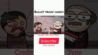 Bullet proof chaddi 🤣 funny cartoon notyourtype shorts [upl. by Noryahs]