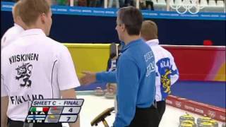 Finland  Mens Curling  Turin 2006 Winter Olympic Games [upl. by Llerahs]