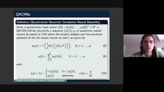 STB04  HypercomplexValued Recurrent Neural Networks and their Dynamics [upl. by Vey]