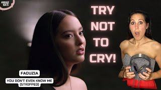 Faouzia  You Dont Even Know Me Stripped  Official REACTION faouzia youdontevenknowme [upl. by Neih]