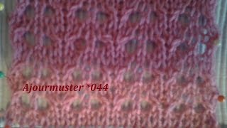 Ajourmuster 044 NetzmusterStricken lernenMuster für PulloverMützeTutorial Handarbeit Kreativ [upl. by Eelitan483]