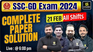 SSC GD Paper Solution 2024  All Shifts Good Attempt  21 FEB Exam Analysis [upl. by Leandre775]