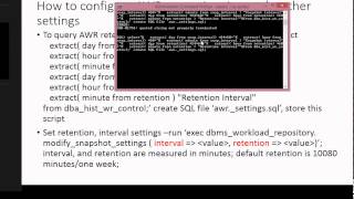 Oracle Automatic Workload Repository AWR And Active Session History ASH Tutorial 1 [upl. by Shelburne]