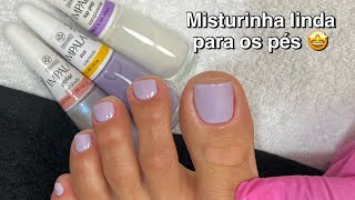 MISTURINHA DE ESMALTES NAS UNHAS DOS PÉS [upl. by Adnopoz]