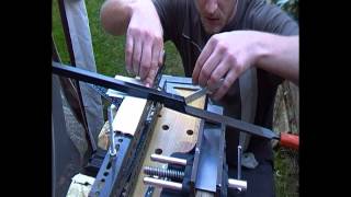 Knife Making Revisited Bevel Grinding File Jig Setup [upl. by Nod]