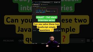 day67  can you solve these two javascript interview questions ❓frontend coding reactjs [upl. by Eimia735]