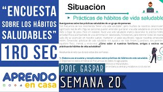 APRENDO EN CASA  SEMANA 20  MATEMÁTICA  1RO SECUNDARIA  Encuesta [upl. by Fornof]