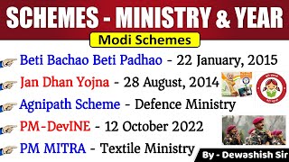 Government Schemes 2014 to 2023 Current Affairs  Current Affairs 2023  All Schemes  Dewashish Sir [upl. by Frisse]