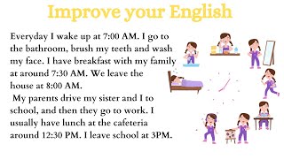 Improve your English and Practice Pronunciation  Your daily Routine at a Slow Pace [upl. by Consalve162]