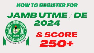 How to Register For JAMB 2024 amp How to Get JAMB Profile Code Get High Score in JAMB UTME 2024 [upl. by Rilda]