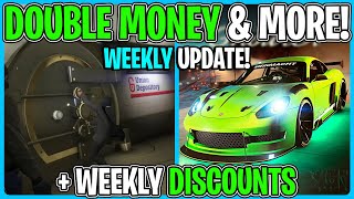 GTA 5 Online WEEKLY UPDATE Double Money amp More Union Depository Heist 2X [upl. by Boot]