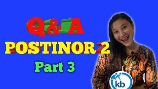 Pil KB POSTINOR 2 Q amp A part 3 [upl. by Any]