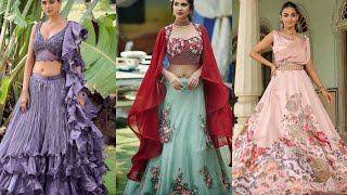 Beautiful crop top lehenga designs croptop lehenga fashiondesign trending [upl. by Idonna770]