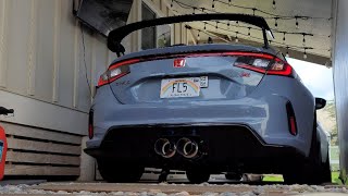 Tomei Expreme Ti Dual Exit Titanium Catback Exhaust quotType Dquot  2023 Honda Civic Type R FL5  Start [upl. by Leahcym]