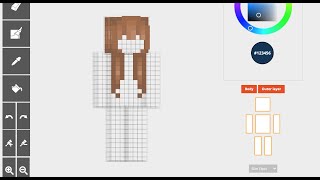 Aesthetic minecraft skin hair shading tutorial [upl. by Chellman216]