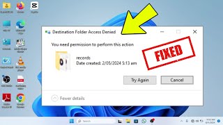 You Need Permission to Perform this Action in Windows 1110  FIXED [upl. by Anaigroeg]