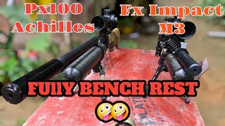 FX IMPACT M3 VS PX100 ACHILLES BENCH RESTFX IMPACT M3PX100 ACHILLESQYS PELLETS [upl. by Anaes]