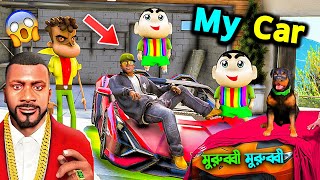 Franklin and Kabilas EPIC Car Surprise for Shinchan [upl. by Kravits]