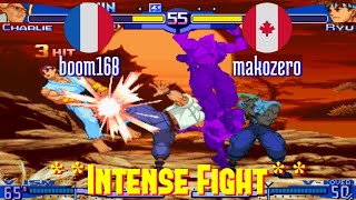 FT10 sfa3 boom168 FR vs makozero CA Street Fighter Alpha 3 Fightcade Oct 17 [upl. by Yt361]