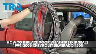 How to Replace Door Weatherstrip Seals 19992006 Chevrolet Silverado 1500 [upl. by Maire371]