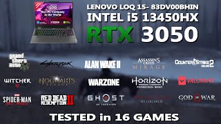 NEW LENOVO LOQ 15  i5 13450HX  RTX 3050 Gaming Benchmark Test  Tested in 16 Games  RTX 3050 [upl. by Paryavi]