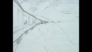 Train Perspective Drawing [upl. by Klinger]