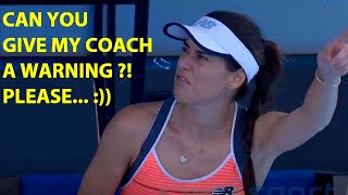 Cirstea to UMPIRE quotCan you give my coach a warning please quotquot [upl. by Sykes]