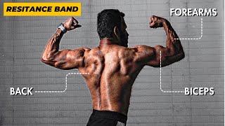 Ultimate Resistance Band Workout For Strong Back Biceps amp Forearms  Fitness My Life [upl. by Aneen]