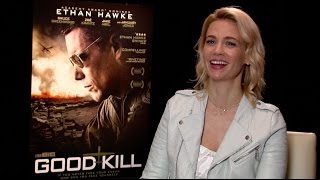 January Jones Talks GOOD KILL Her Worst Job before Acting and More [upl. by Eserahs818]