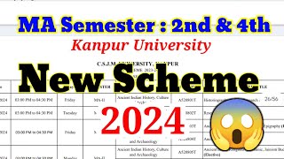 Kanpur University MA New Scheme 2024  official Update  New Exam Date आ गई 😱 [upl. by Pierson888]