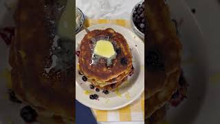 Blueberry Pancakes blueberry blueberrypancakes food breakfastideas breakfast [upl. by Ardis]