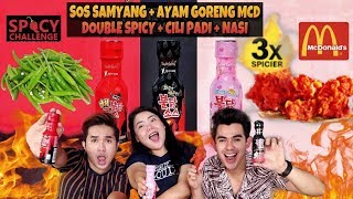 SOS SAMYANG  AYAM GORENG MCD DOUBLE SPICY  CILI PADI  NASI CHALLENGE  quot PECAH USUS AKU WEYH quot [upl. by Thomey]