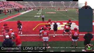 Utah OL coach Jim Harding  Blocking Movement Key Points [upl. by Dloreg852]