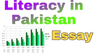 Literacy in Pakistan Essay amp Essay on Literacy in Pakistan amp illiteracy in Pakistan Presentation [upl. by Mailand]