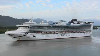 Pacific Encounter Cruise Liner Entering Cairns Harbour on 30 Jul 2024 [upl. by Elleret835]