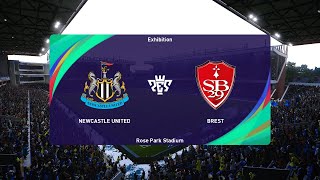 Newcastle United vs Brest 10082024 Club Friendlies PES 2021 [upl. by Elladine384]