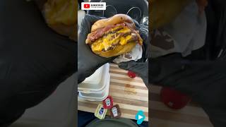 Trying Fast Food Hacks food mukbangers burger foodshorts fastfoodie short tommywinkler [upl. by Goodrow]