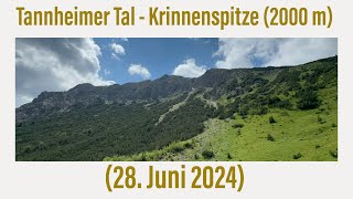 Tannheimer Tal  Krinnenspitze 2000 m 28 Juni 2024 [upl. by Ahsitra]