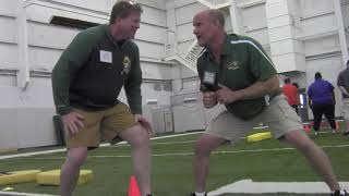 Youth Football Drills  Outside Linebacker Coaching [upl. by Pren]