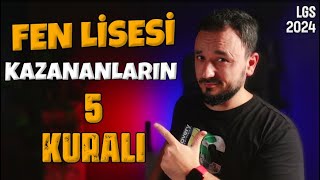 Fen Lisesi Kazananların 5 Önemli KURALI  LGS 2024 [upl. by Matland]