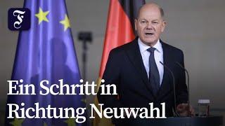 Scholz beantragt Vertrauensfrage [upl. by Nuahsor651]