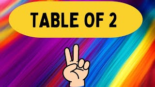 🤓Easy Trick to Learn Table of 2 Multiplication Table of 2  Maths Tables2 ka Pahada [upl. by Einttirb]