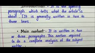 article writing format howto write article in English [upl. by Magel475]